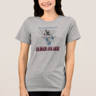Colorado Avalanche Tasmanian Devil Reihe Tri-Blend Shirt