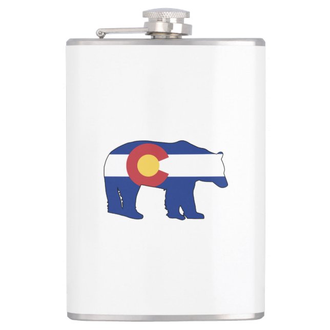 Colorado-Bärenflagge Flachmann (Vorderseite)