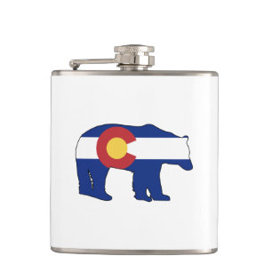 Colorado-Bärenflagge Flachmann