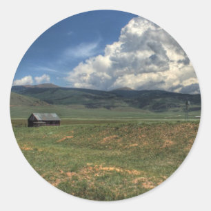 Colorado-Bauernhof Runder Aufkleber