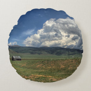 Colorado-Bauernhof Rundes Kissen