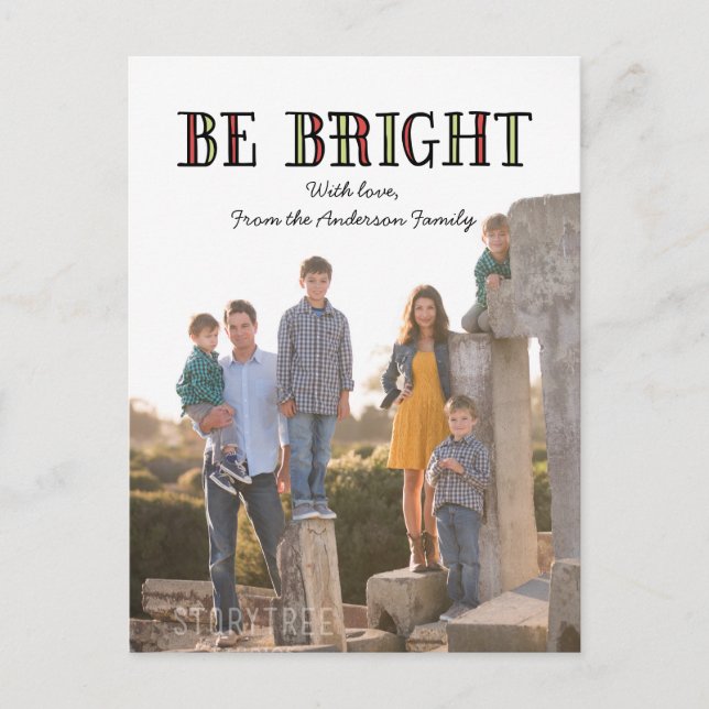 Colorado Be Bright Holiday Foto Postkarte (Vorderseite)