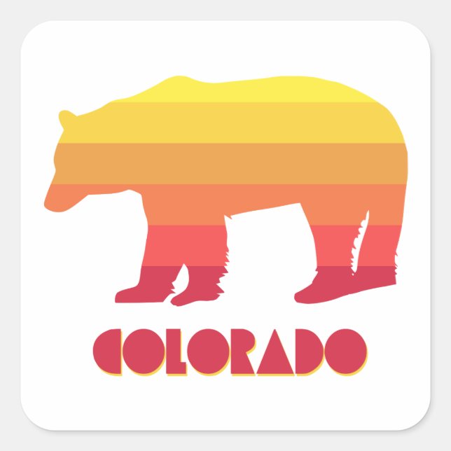 Colorado Bear Quadratischer Aufkleber (Vorderseite)