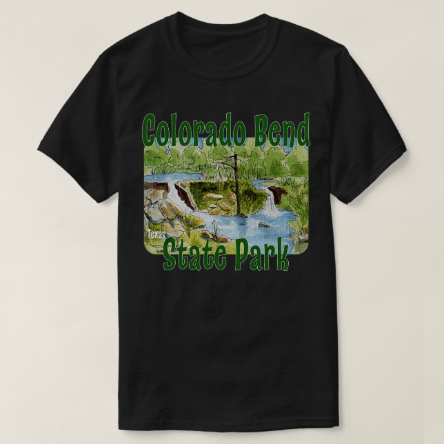 Colorado Bend Staat Park Texas T-Shirt (Design vorne)