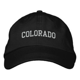 Colorado bestickte, anpassbare Cap Black Bestickte Kappe