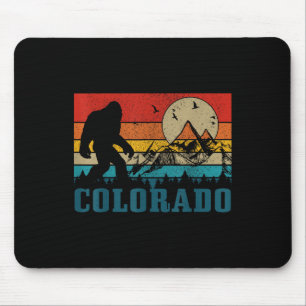 Colorado Bigfoot Vintage Rocky Mountains Wandern G Mousepad