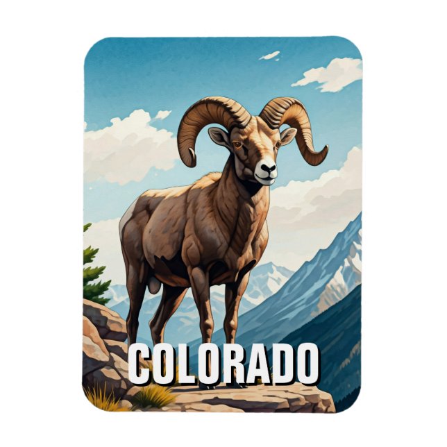 Colorado Bighorn Schafe reisen Souvenir Magnet (Vertikal)