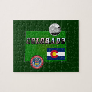 Colorado Bild Text, Flagge, Siegel, Vierteldollar,