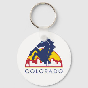 Colorado Blaues Pferd Schlüsselanhänger