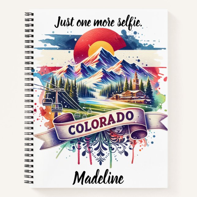 Colorado Blick auf die Berge Notizbuch (Vorderseite)