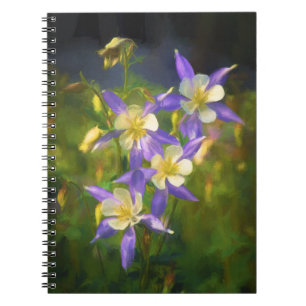 Colorado Blue Columbine Painting - Original Art Notizblock