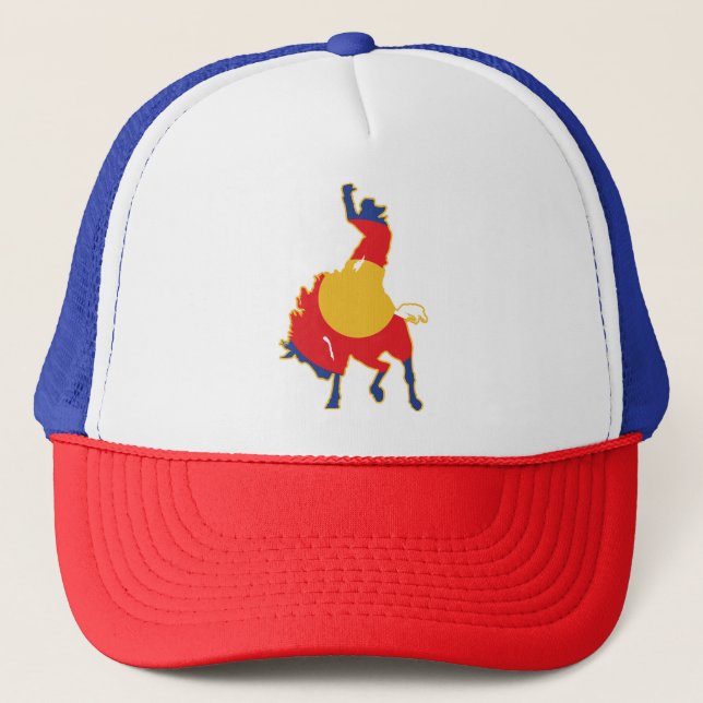 Colorado Buckig Bronco Cowboy Truckerkappe (Vorderseite)