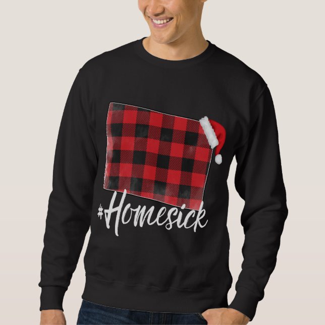 Colorado Buffalo Kariert #Homesick Christmas Santa Sweatshirt (Vorderseite)