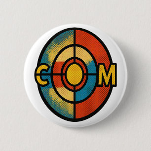 Colorado Bullseye Halftone Flagge Button