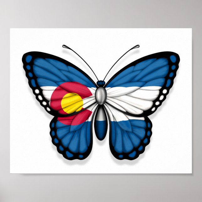 Colorado Butterfly Fahne Poster (Vorne)