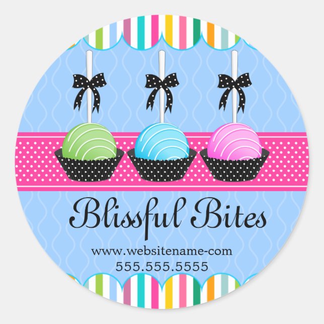 Colorado Cake Pops Bäckerei Box Siegel Runder Aufkleber (Vorderseite)