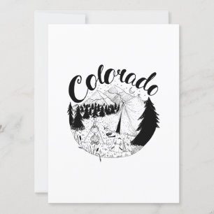 Colorado Camper Outdoor Tinte Illustration Feiertagskarte