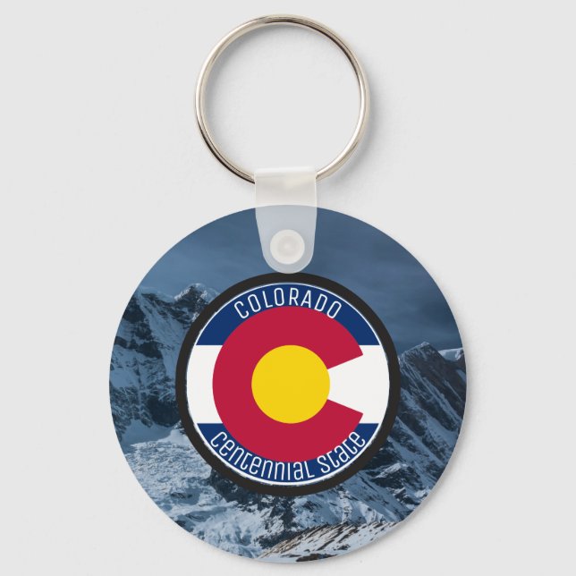 Colorado Circle Flag Schlüsselanhänger (Vorderseite)
