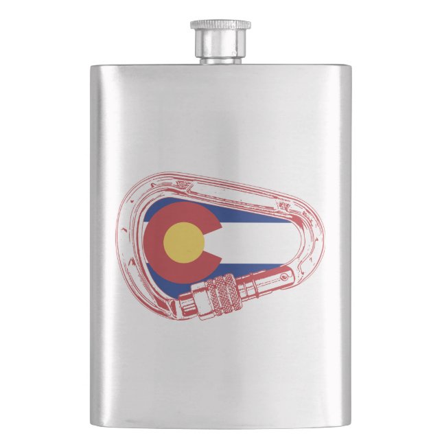 Colorado Climbing Carabiner Flachmann (Vorderseite)