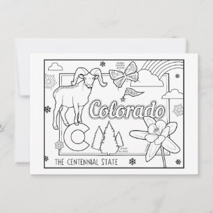 Colorado Color Me Collage Einladung