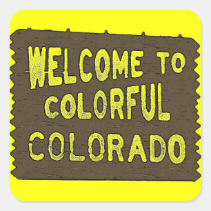 Colorado coloré signe de bienvenue autocollants ja