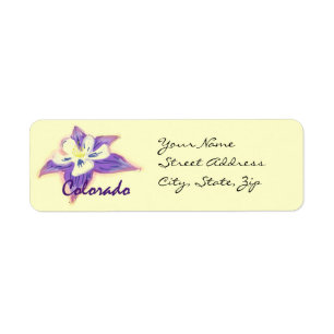 Colorado Columbine-Blume für individuelle Labels
