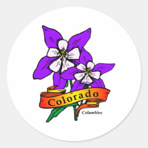 Colorado Columbine Runder Aufkleber