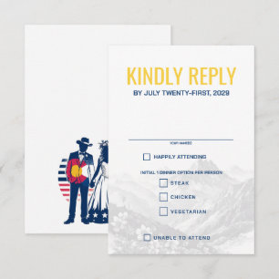 Colorado Couple Food Choice RSVP Karte