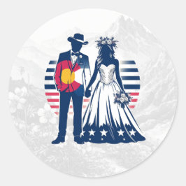 Colorado Couple Runder Aufkleber