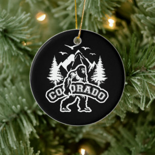 Colorado Day Bigfoot Nationalpark Vintages Wandern Keramik Ornament