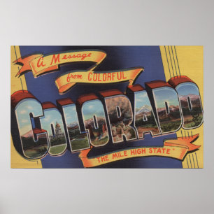 Colorado (der Meilen-hohe Staat) Poster