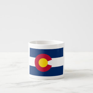 Colorado: Die Centennial-Flagge eines US-Bundessta Espressotasse