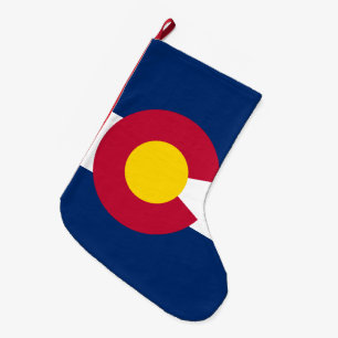 Colorado: Die Centennial-Flagge eines US-Bundessta Großer Weihnachtsstrumpf