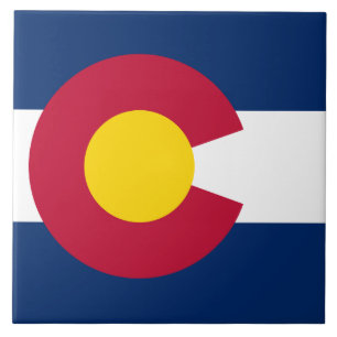 Colorado: Die Flagge des Centennial-US-Bundesstaat Fliese