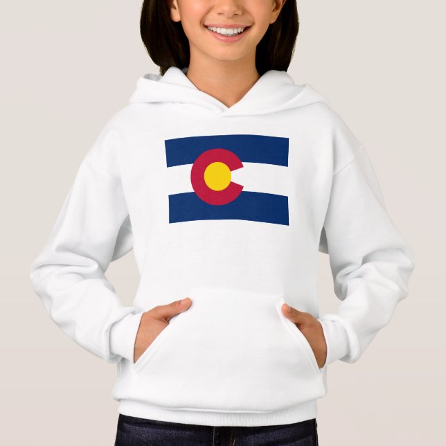 Colorado: Die hundertjährige US-Staatsflagge Hoodie (Vorderseite)