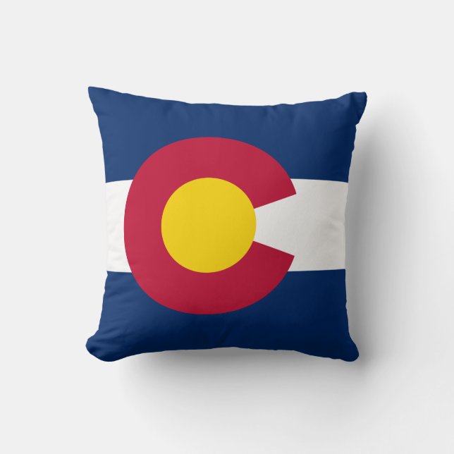 Colorado: Die hundertjährige US-Staatsflagge Kissen (Vorderseite)
