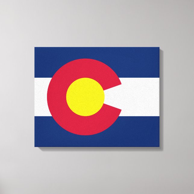 Colorado: Die hundertjährige US-Staatsflagge Leinwanddruck (Vorderseite)
