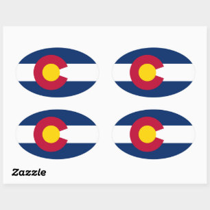 Colorado: Die hundertjährige US-Staatsflagge Ovaler Aufkleber