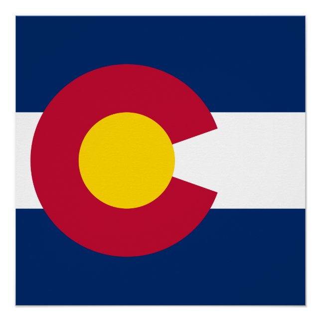 Colorado: Die hundertjährige US-Staatsflagge Poster (Vorderseite)