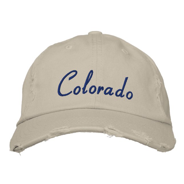Colorado einfacher Text Bestickte Kappe (Vorderseite)