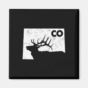 Colorado Elk Junting - Bulllech-Staat Form Magnet