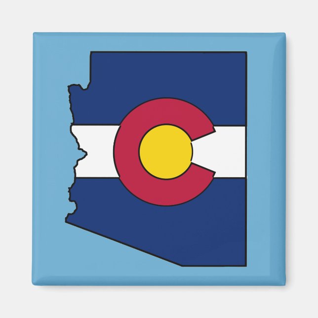 Colorado Fahne Arizona Kontur Magnet (Vorne)