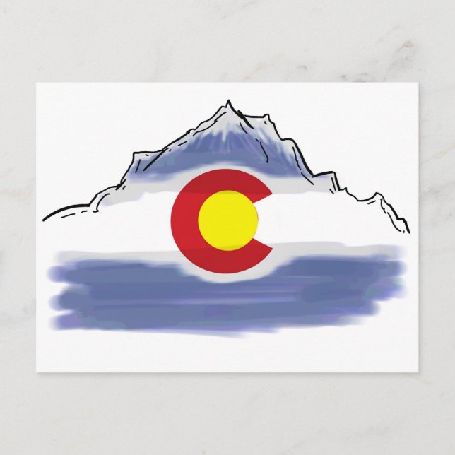 Colorado-Fahne Postkarte (Vorderseite)