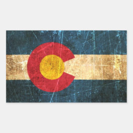 Colorado-Fahne Rechteckiger Aufkleber