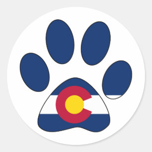Colorado Fahne Rundkleber Runder Aufkleber