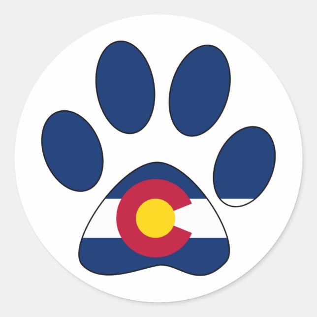 Colorado Fahne Rundkleber Runder Aufkleber (Vorderseite)