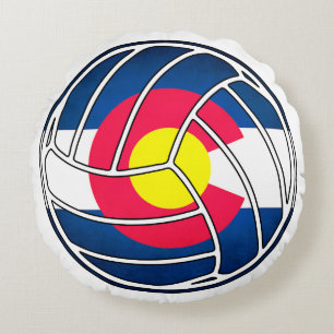 Colorado Fahnenvolleyball Rundkissen Rundes Kissen