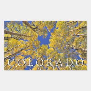 Colorado Fall   Aspenwald im Herbst Rechteckiger Aufkleber