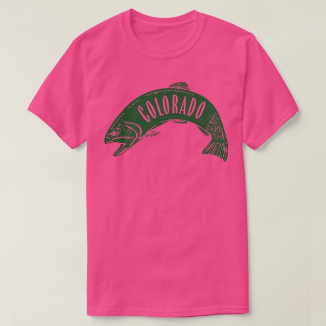 Colorado Fish Wordmark Green T-Shirt (Design vorne)