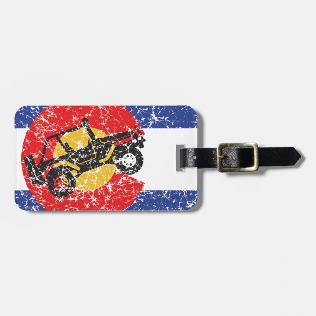 Colorado Flag 4 Wheeler Gepäckanhänger (Vorderseite horizontal)